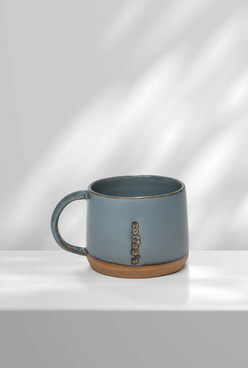 Coffee's El Yapımı Seramik Kupa (Mavi-Kahverengi)