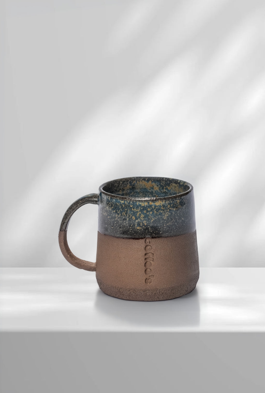 Coffee's El Yapımı Seramik Kupa Benekli Mavi